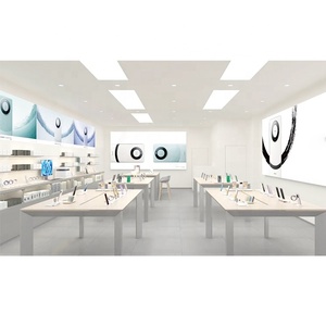 Modern Cell Phone <b>Shop</b> Interior Design Mobile Phone <b>Shop</b> Display Counter Wall <b>Wooden</b> Black Display Cabinet - Product Image 6