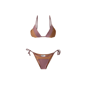 Set Bikini HDJ Due Pezzi con Blocchi di Colore, Taglie 40 42 44 46, Abbigliamento da Spiaggia per Donne - Product Image 1
