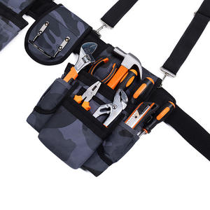 Sac à outils camouflage personnalisé avec bandoulière et ceinture, sac banane en toile durable grande capacité, trousse à outils unisexe - Product Image 1