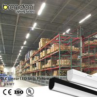 Luminaire LED linéaire suspendu au plafond de 4 à 8 pieds, à fonctionnement continu et raccordable, idéal pour les espaces commerciaux et les intérieurs de bureaux