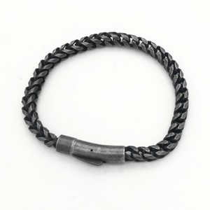 yunnique <b>Titanium</b> Steel Bracelet Box <b>Chain</b> Spring Buckle Unisex Jewelry - Product Image 1