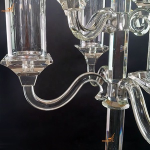 Vente en gros <span class=keywords><strong>Chandelier</strong></span> moderne en <span class=keywords><strong>cristal</strong></span> à fond carré à 9 <span class=keywords><strong>branches</strong></span> <span class=keywords><strong>Chandelier</strong></span> de mariage pour centres de table élégants - Product Image 5