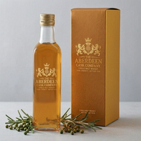 Bouteille de luxe carrée et élancée de 1000 ml en verre super flint transparent, 1 litre, pour spiritueux, liqueur, whisky, brandy, carafe, fourniture en gros personnalisée