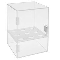 Support de cornet de crème glacée en acrylique transparent écologique à 9 trous personnalisé présentoirs pré-assemblés élégants pour l'affichage de cône