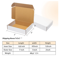 Boîte d'emballage en carton ondulé blanc plat pour petite entreprise lamination mate de cils gaufrage imprimé pour boîtes d'expédition de centre commercial