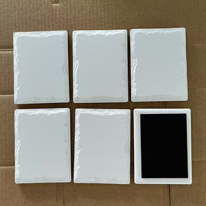 Wholesale Blank Sublimation Coated Stone Edge Ceramic Fridge Magnet For Souvenirs Gifts