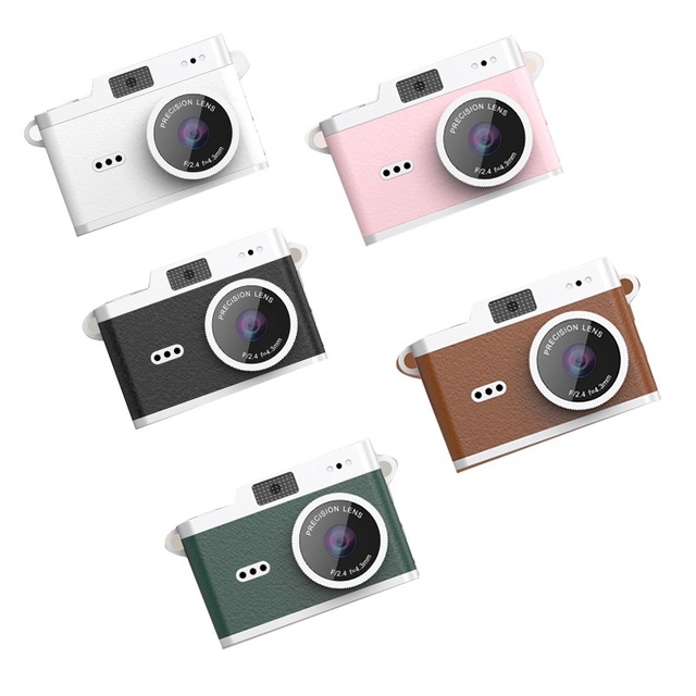 Retro Mini Thumb Camera CCD Student Children's Portable TF Card Digital Camera with ABS Material and 1-5MP