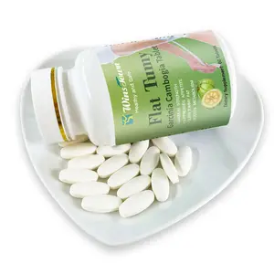 OEM เปลือกท้องแบน GARCINIA CAMBOGIA เม็ดคุณภาพสูงฮาลาลสลิมยาสําหรับรูปร่างที่ดีผู้ผลิตจีนที่มี GMP ISO ฮาลาล HACCP