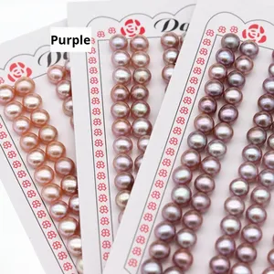 Hạt ngọc trai nước ngọt tự nhiên nuôi cấy, dạng nút, rời, 5-8mm, 3A, bán buôn, hàng thật, tự làm - Product Image 2