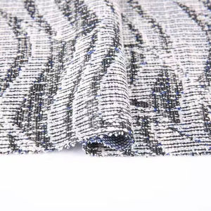 Nouvelle arrivée personnalisé TC Double face <span class=keywords><strong>petit</strong></span> parfum Style fil teint Plaid Jacquard Tweed tricot tissu pour femmes robes vêtement - Product Image 3