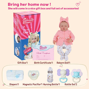 Babeside Twinnie 17 ''<span class=keywords><strong>Reborn</strong></span> Baby Doll 43cm Adorables poupées endormies Fermer les yeux <span class=keywords><strong>Reborn</strong></span> Baby Dolls - Product Image 3