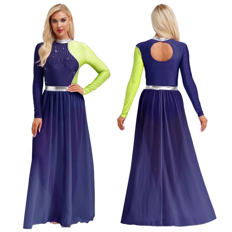 Navy Blue&Fluorescent Yellow