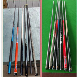 Queues de billard sur mesure en fibre de carbone, sections 2 et 3, durables, pour billard américain, avec étui de protection à roulettes. - Product Image 4