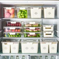 Caja de almacenamiento para refrigerador de calidad alimentaria con tapa transparente, caja de almacenamiento y conservación para cocina doméstica