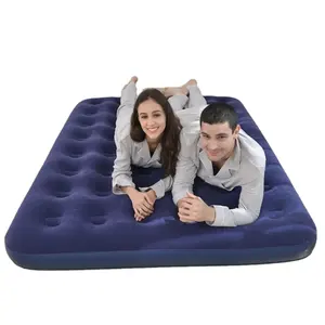Self inflatable air mattresses blow up foldable double bed with built in pump for car