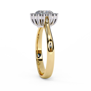 Women's 18K Solid Gold Brilliant Cut Lab Grown Diamond Engagement Ring IGI Certified Rhodium Plated Luxury VBR JEWELS <b>Model</b> - Product Image 5