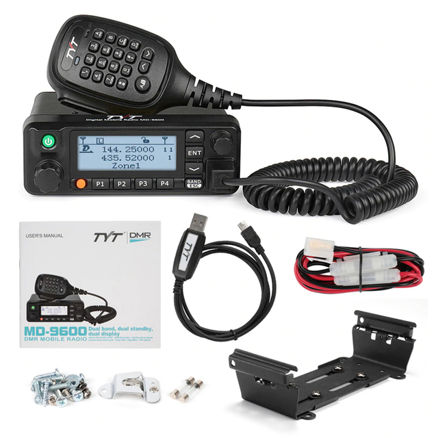DMR Digital Mobile Car Transceiver Radio for TYT MD9600 50W Dual Band GPS Vehicle Mounted MD-9600