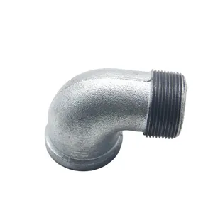 Chinese factory and manufacture BS NPT DIN standard banded beaded malleable iron pipe fittings elbow