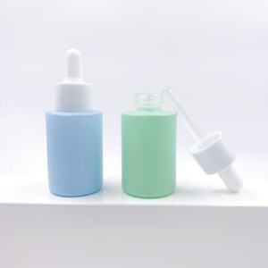 Hermosas Botellas de Vidrio Esmerilado de Colores Rosa, Amarillo y Verde con Gotero para Suero, 1oz, 20ml, 30ml, 40ml, 50ml, 60ml, 80ml, 100ml - Product Image 6