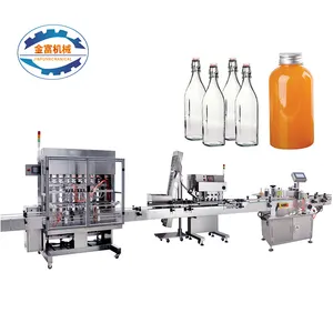 4 head filler 500ml bottle automatical capping Pure liquid Beverage Juice liquid Filling machines