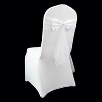 Housses de chaise en mousseline de soie et maille élastique