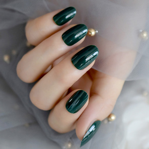 <span class=keywords><strong>Uñas</strong></span> <span class=keywords><strong>Postizas</strong></span> Ovaladas <span class=keywords><strong>de</strong></span> Gel Verde Oscuro, <span class=keywords><strong>Uñas</strong></span> <span class=keywords><strong>Postizas</strong></span> Artificiales <span class=keywords><strong>para</strong></span> Chicas con <span class=keywords><strong>Pegamento</strong></span> y Adhesivos, 24 Piezas - Product Image 6