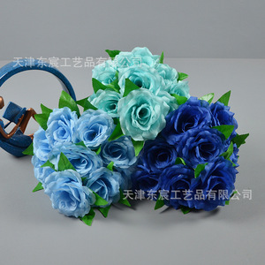 Bouquet de roses artificielles Dongchen, diamètre 10 cm, fleurs en soie pour mariage, décoration intérieure, accessoires de mariée. - Product Image 4