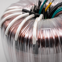 Transformateur toroïdal monophasé sur mesure certifié CE ISO, haute efficacité, bobinage en cuivre, transformateur élévateur et abaisseur de tension