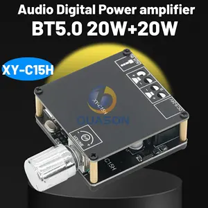 XY-C15H MINI Bluetooth 5.0 Wireless Audio Digital Power amplifier Stereo board 20Wx2 Bluetooth Amp Amplificador App Control