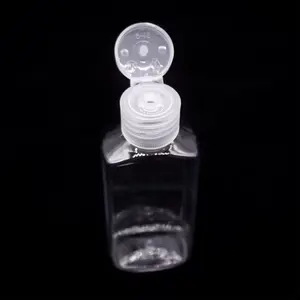 Şeffaf doldurulabilir Pet 60ml plastik el jeli temizleyici şişe