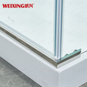 Easy Installation <strong>Bathroom</strong> Framed Stainless Steel Aluminum Hinge Shower Door Tempered Glass Rectangle Shower Cabin - Product Image 5