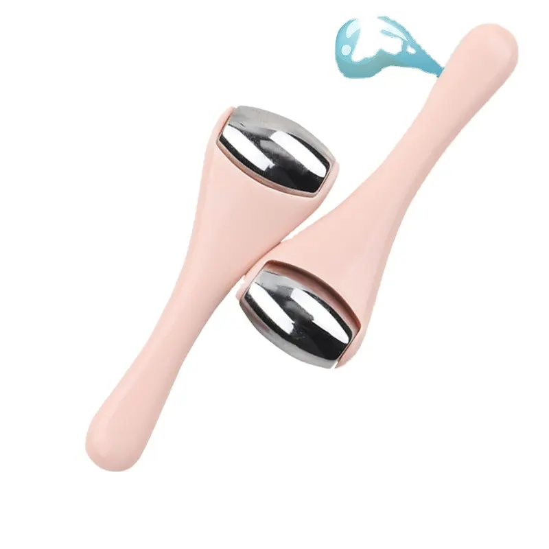 Eye Puffiness Stainless Steel Eye Ice Rollers Plastic Handheld Facial Ice Roller Derma Ice Roller Massager for Women