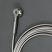 Thermocouple de surface de type K, sonde à tige ronde, fil tressé en acier inoxydable, capteur de température haute température durable 0-400°C