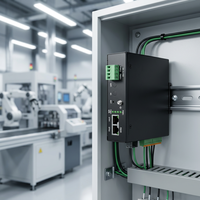 Xallcom XS1412-Modbus-F, Gateway Industrial para Riel DIN de 3 Canales, Modbus RTU a Modbus TCP, con 10/100Mbps Full-Duplex/Half-Duplex SNMP