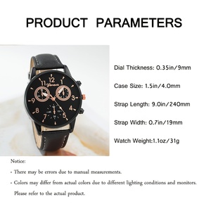 Men's <strong>Fashionable</strong> Business Cool Round Pointer Quartz <strong>Watch</strong> With 4pcs Leather Bracelets - Product Image 5