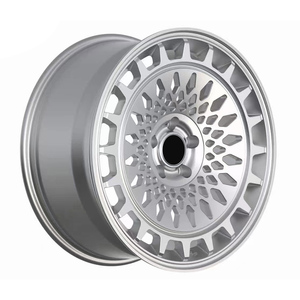 Llantas de Aleación Plateadas Radiales con Diseño de Telaraña, Malla Completa, 17-19 Pulgadas, 5x100 5x112, Estilo Retro Motorsport, Compatibles con Cc <span class=keywords><strong>Leon</strong></span> ET35 ET42 - Product Image 2