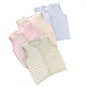 Conjunto de Ropa Delgada de Algodón para Bebés, con Cierre de Cremallera, sin Mangas, Transpirable, para Otoño, Diseño de Dibujos Animados - Product Image 3
