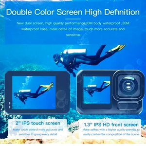 Nouveau 3.7V 1050mAh Bodywaterproof 10M UHD 4K/6K/8K double écrans colorés Wifi caméra d'action caméra de sport numérique - Product Image 6