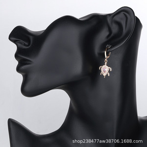 <span class=keywords><strong>Bijoux</strong></span> fantaisie plaqués <span class=keywords><strong>or</strong></span> <span class=keywords><strong>18</strong></span> carats, ensemble de 3 pièces, zircone cubique, collier avec pendentif tortue, ensembles de <span class=keywords><strong>bijoux</strong></span> pour femmes - Product Image 6