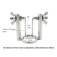 Cage de chasteté masculine en acier inoxydable avec sonde urétrale détachable, dispositif métallique anti-masturbation pour hommes, jouet personnel pour adultes
