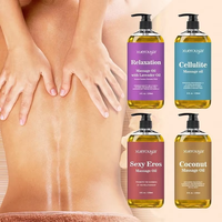 Huile de massage pour le dos à base d'extraits d'herbes, de gingembre, de rose, d'olive, de menthe et d'huiles essentielles de camélia, pour une relaxation sexuelle romantique, marque privée.