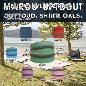 # 5 Rollos de Cremallera de Nylon Ecológicos Negros Crudos Tamaño 5 Cadena Larga con Plazo de Entrega de Muestra de 7 Días para Textiles del Hogar - Product Image 2