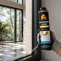 Colle polyuréthane isolante en mousse PU de qualité construction, haute expansion, étanche, pour l'étanchéité des cadres de porte, 300m