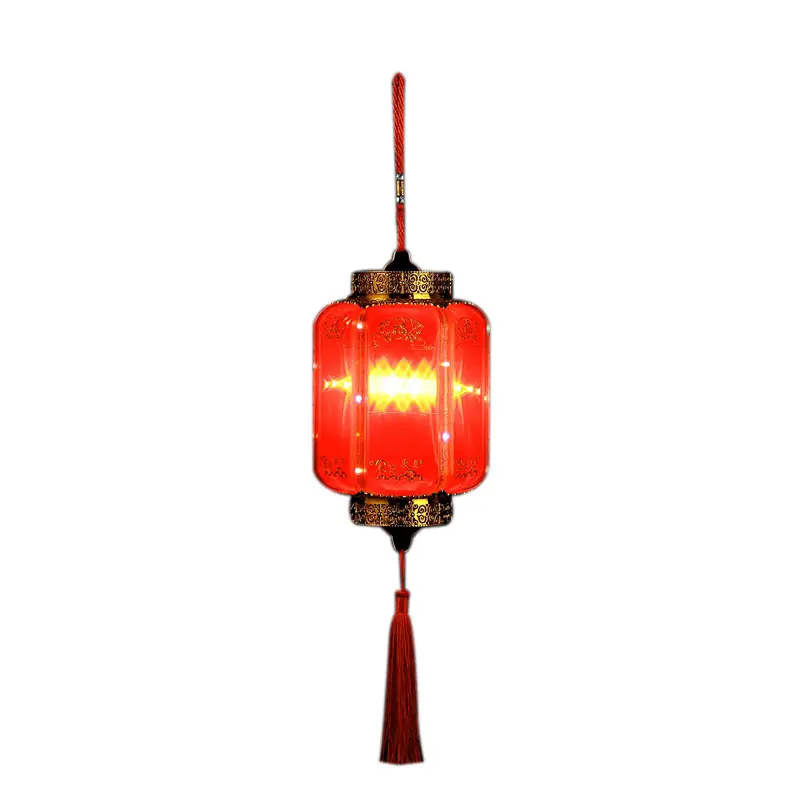 Lanterne de cheval rouge portable pour la fête du printemps LED petit pendentif lanterne de palais fournitures de décoration du nouvel an