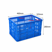 460*325*280 En gros, paniers en plastique perforés à mailles larges, robustes et légers, recyclables, empilables et ventilés