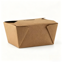 Boîte alimentaire en papier kraft brun recyclable pour gâteaux et sandwichs, emballage alimentaire personnalisé, vente en gros