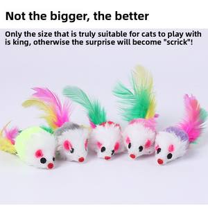 Realistico e colorato coda di gatto topo peluche moderno giocattolo interattivo per animali domestici pronto in Stock stile classico per gatti - Product Image 4