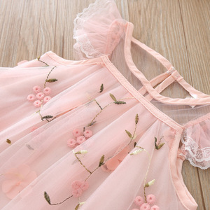 Vestidos de Fiesta Color Rosa de Alta Calidad en Oferta, Vestidos de Flores para Niñas con Tutú y Estampado de Flores - Product Image 4