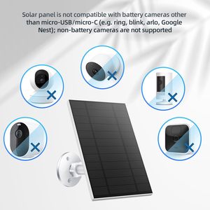 Panel Solar Monocristalino de Silicio de 5W 8W 10W, CC 5V, Micro USB, USB-C, IP65, Impermeable, CE, para Montaje Ajustable de 360° en Exteriores - Product Image 4