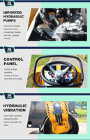 Compacteur d'asphalte diesel vibrant à double tambour, manuel, portable, 4 tonnes, mini-rouleau compresseur routier, fournisseur